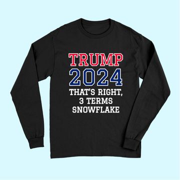 Discover Trump Snowflake Red White & Blue Long Sleeves