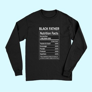 Discover Black Father Nutrition Fact  Long Sleeves