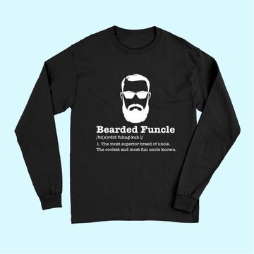 Discover Bearded Funcle Long Sleeves Funny Uncle Vintage Style Long Sleeves