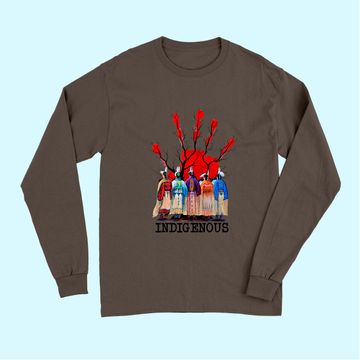 Discover Native American Indigenous Red Hand Long Sleeves
