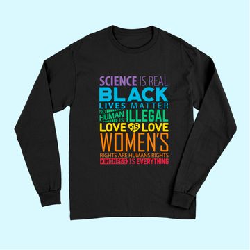 Discover Science Is Real BLM Rainbow Long Sleeves