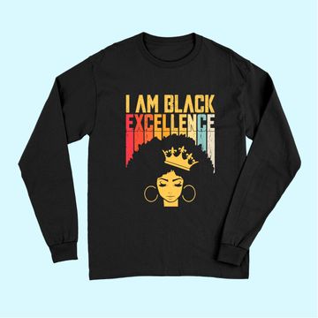 Discover Retro Vintage Black Excellence African Pride History Month Long Sleeves