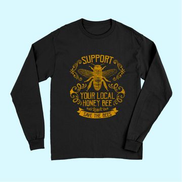 Discover Honey Bee Bee Keeper Design Long Sleeves