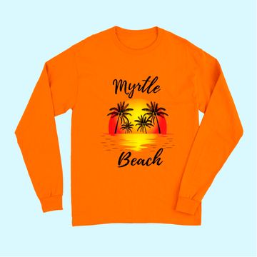 Discover Myrtle Beach Long Sleeves Sunset Palm