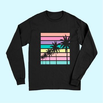 Discover Pastel Long Sleeves Palm Tree Vacation Beach