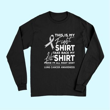 Discover This is My Fight Long Sleeves Lung Cancer Awareness Support Ribbon Long Sleeves