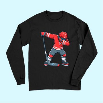 Discover Kid Ice Hockey Dab Apparel, Dabbing Player Youth Long Sleeves
