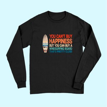 Discover Windsurfing Quote Retro Vintage Windsurfer Long Sleeves