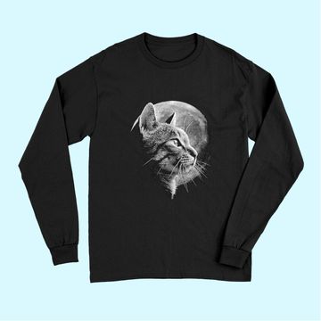 Discover Cat With Moon - Cat Long Sleeves