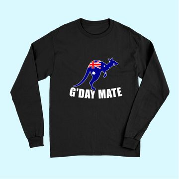 Discover Australia Flag Kangaroo Long Sleeves