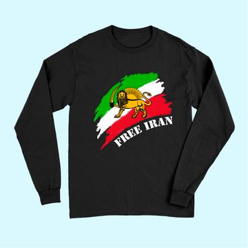 Discover Free Iran Flag With Lion Long Sleeves