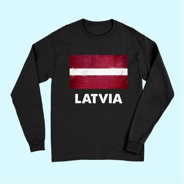 Discover Latvia Flag Long Sleeves