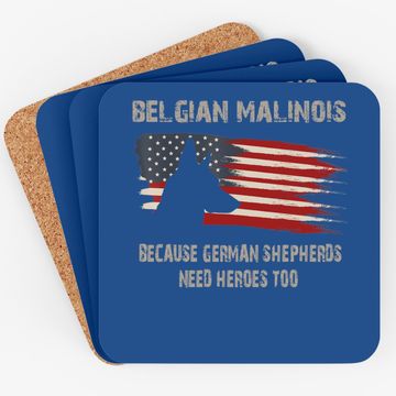 Discover Belgian Malinois American Flag Coaster