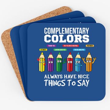 Discover Complementary Colors Pun Artist Art Teacher Coaster