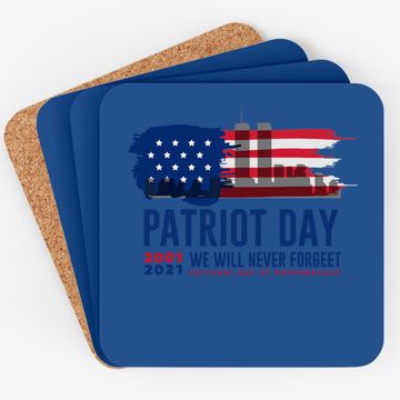 Discover Patriot Day 20th Anniversary Never Forget Coaster