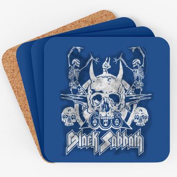 Discover Vintage Concert Black Sabbath  Dancing Skeletons Coaster