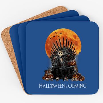 Discover Halloween Is Coming Coaster Jack Skellington Skull Lovers Coaster