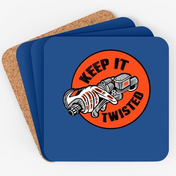 Discover Motorcycle Biker Keep It Twisted Coaster