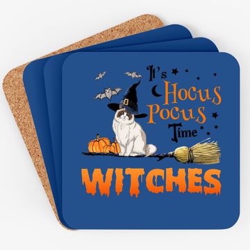 Discover Hocus Pocus Time Wiches Cat Classic Coaster