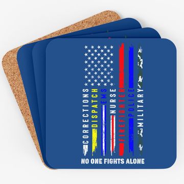 Discover No One Fights Alone Patriot Apparel Coaster Coaster Fit