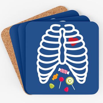 Discover Skeleton Rib Cage Heart Candy Coaster