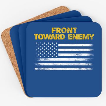 Discover Front Toward Enemy Claymore Mine American Flag Coaster