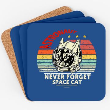 Discover Astronaut Cat Retro Space Cat Coaster