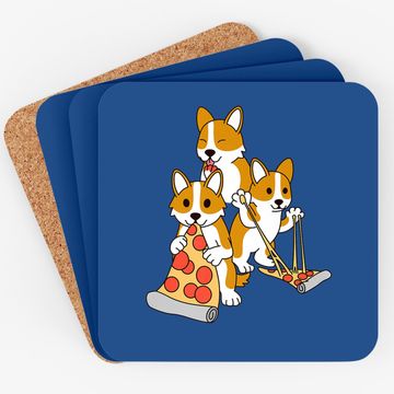 Discover Pizza Corgi Dog Coaster