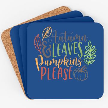 Discover Autumn And Leaves Pumpkins Please Coaster