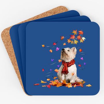 Discover Westie Autumn Leaf Classic Coaster