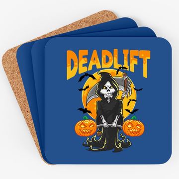 Discover Funny Deadlift Bodybuilder Halloween Workout Coaster