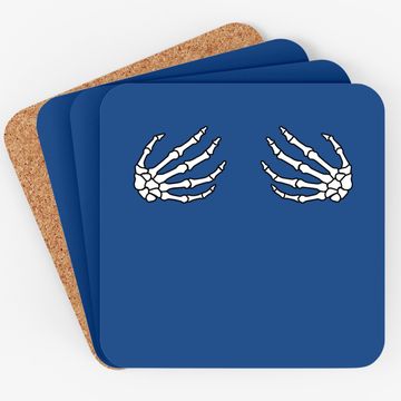 Discover Halloween Boob Skeleton Hand Coaster