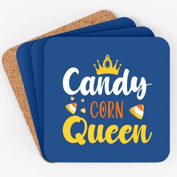 Discover Candy Corn Queen Cute Halloween Day Coaster