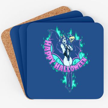 Discover Happy Halloween Succubus Sexy Psychobilly Punk Coaster