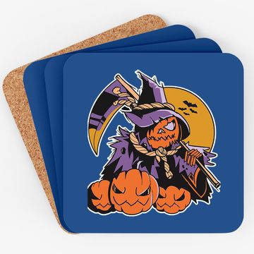 Discover Spooky Pumpkin Head Scarecrow Classic Coaster