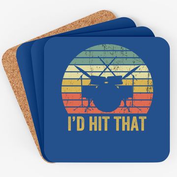 Discover Drummer Vintage Drums Coaster