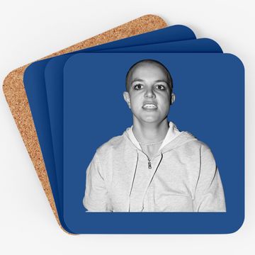 Discover Bald Britney Spears Shaved Head Coaster