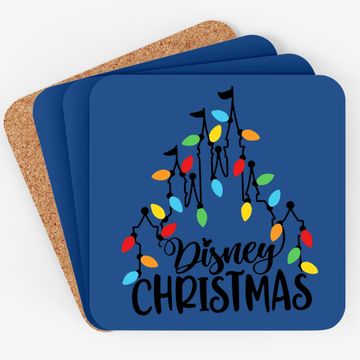 Discover Christmas Disney Christmas Castle Family Matching Coaster