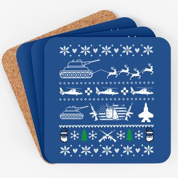 Discover Patriotic Veteran Ugly Christmas Coaster
