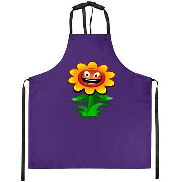Discover Happy Sunflower Cartoon Apron