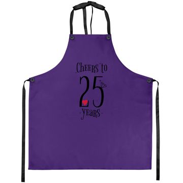 Discover Cheers To 25 Years - 25th Wedding Anniversary Apron