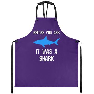 Discover Funny Amputee Amputation Surgery Shark Humor Apron