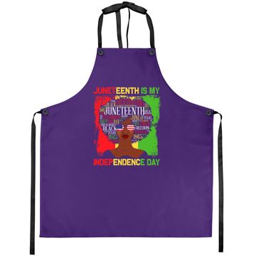 Discover Juneteenth Is My Independence Day Black Apron
