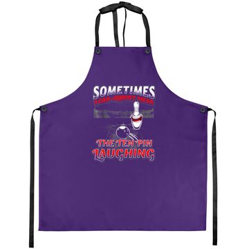 Discover Hear 10 Pin Laughing Funny Bowling Apron