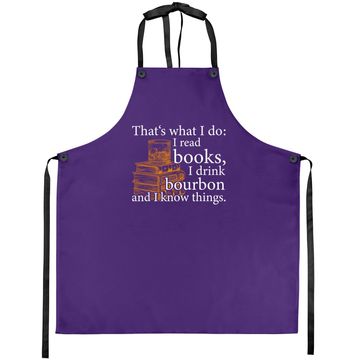 Discover That's What I Do, Book Lover And Bourbon Drinker Gift Apron