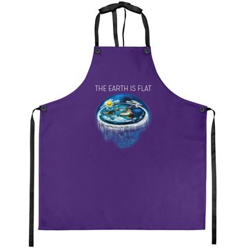 Discover Flat Earth Apron,earth Is Flat,firmament, Sheol, Nasa Conspiracy, New World Fe1 Black