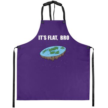Discover The Earth Is Flat Gifts It's Flat Bro Ice Wall Flat Earth Apron