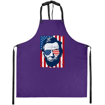 Discover Abe Lincoln Beard Sunglasses & American Flag 4th Of July Apron