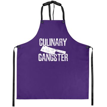 Discover Black Chef Cook Cooking Culinary Gangster Vintage Black Apron Small
