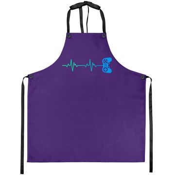 Discover Gamer Heartbeat / Cool Video Game Controller For Nerdy Gamer Apron